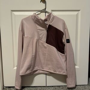 Columbia half zip cropped sweater